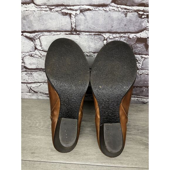 Krbonell Brown Ankle Double Sided Zipper Heeled Booties Boots Women Sz 9M US/40 - Picture 7 of 16